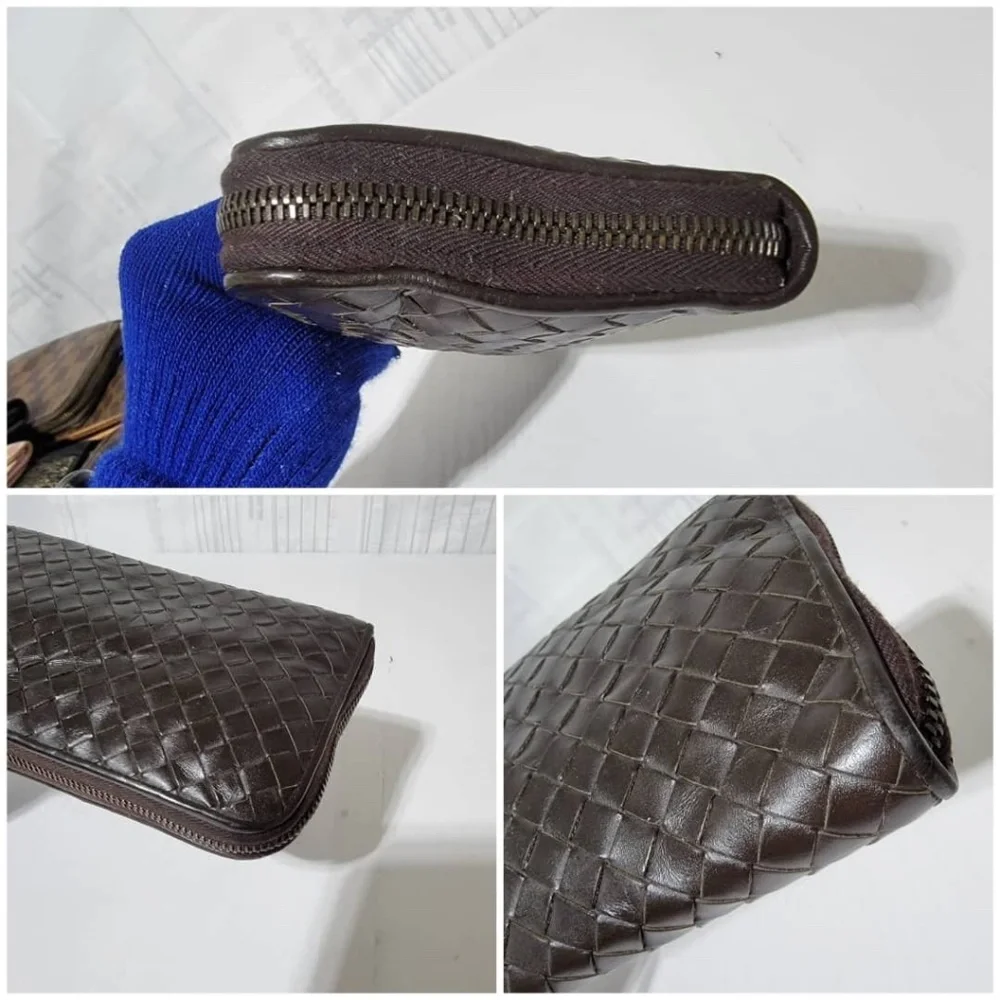 Authentic Bottega Veneta Intrecciato Leather Zip Around Continental Wall… - Picture 10 of 13